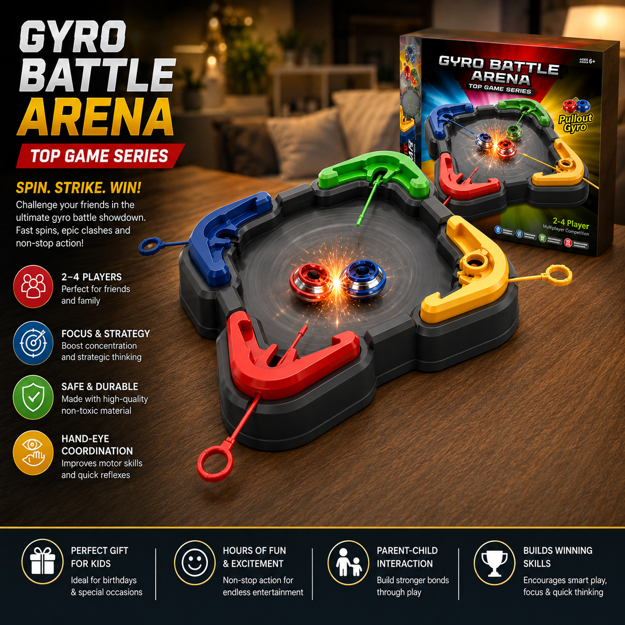Gyro Battle Arena Spin Top Set