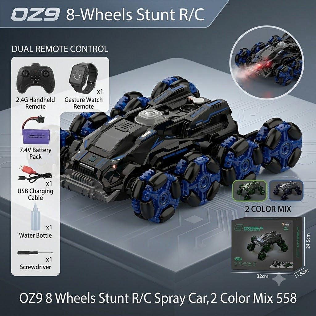 OZ9 8-Wheel Stunt R/C Spray Car