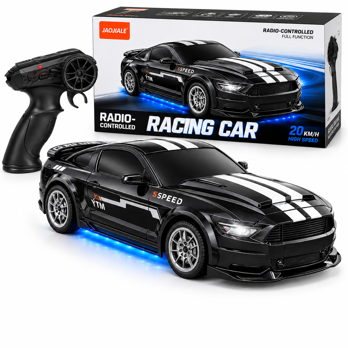 2.4GHz High-Speed RC Racing Car – 20KM/H Drift & LED Remote Control