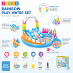INTEX Inflatable Candy Zone Water Play Center with Slide & Ball Games - 294 cm x 190 cm x 129 cm