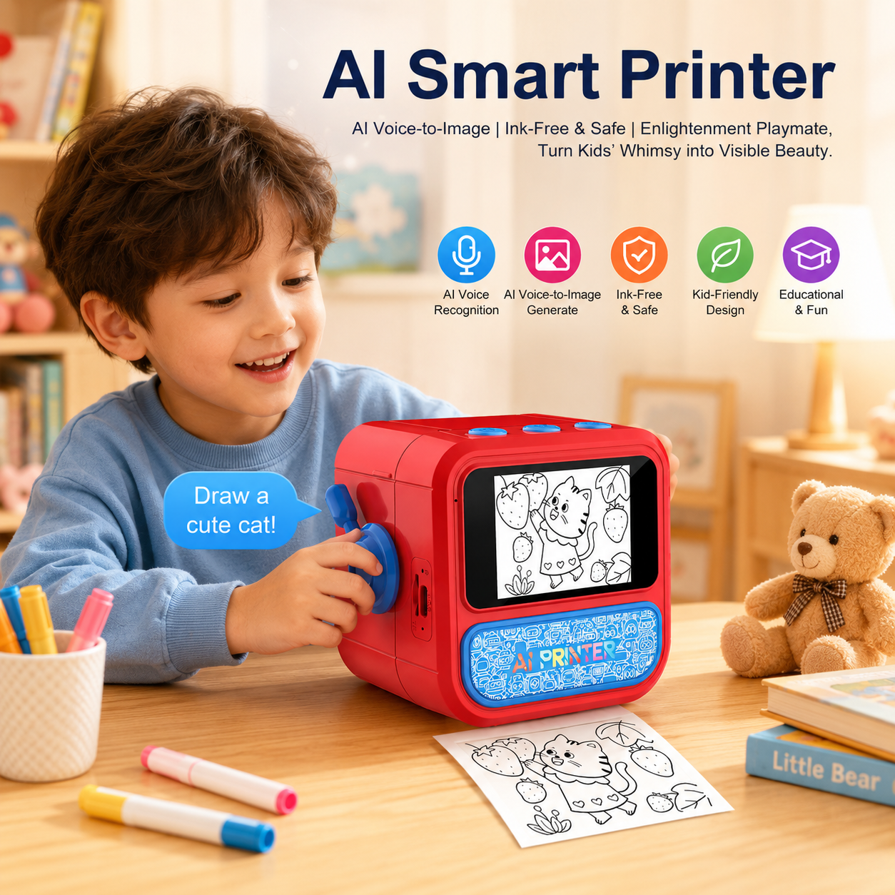AI Voice Printer – Smart, Fun & Creative Printing for Kids