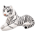 Realistic Tiger Plush – White & Orange, 40–70cm