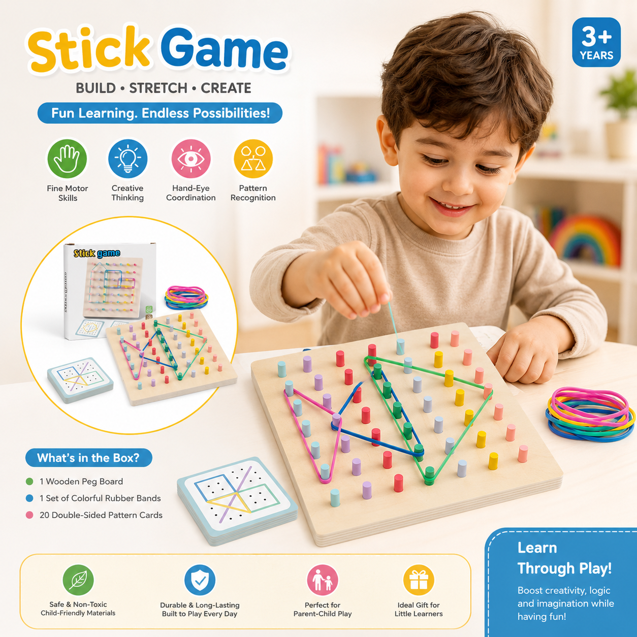 Montessori Shape Pattern Learning Toy