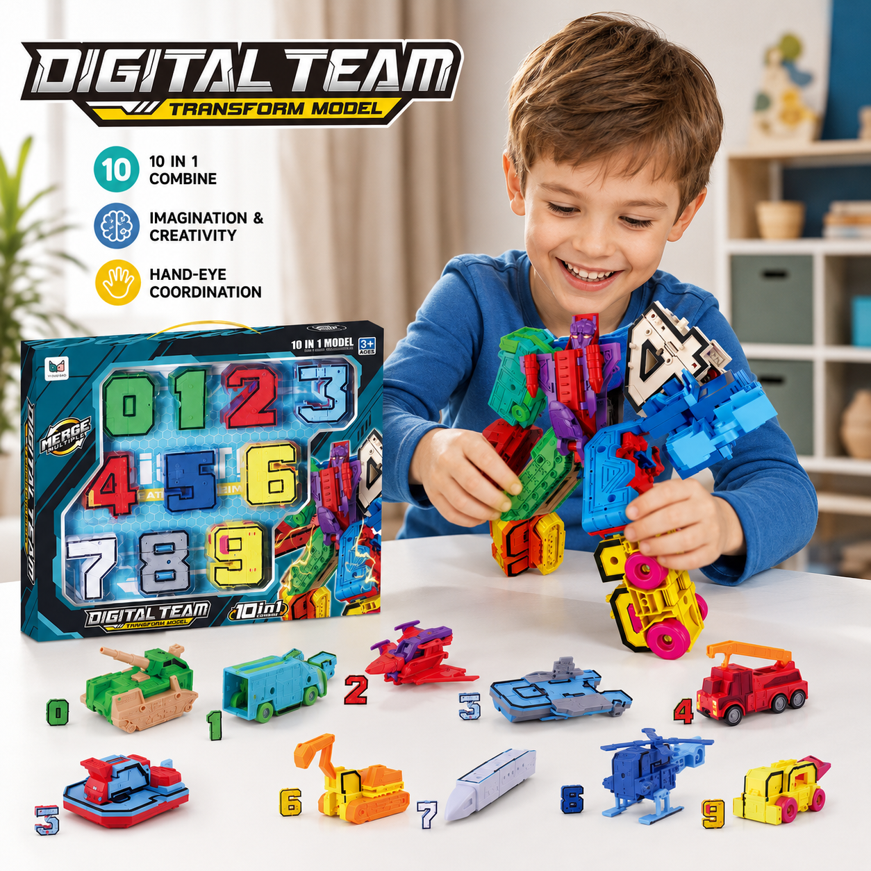 Digital Team 10-in-1 Transform Model Toy