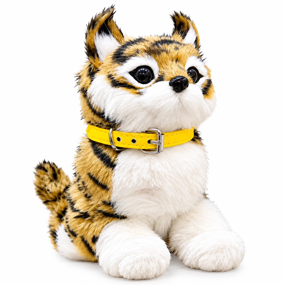 Realistic Cat Plush – Soft Kitten with Collar