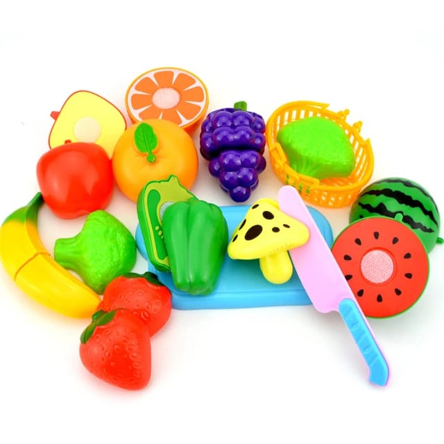 🍉 Velcro Cutting Fruit & Vegetable Playset 🥕 - JustForKids