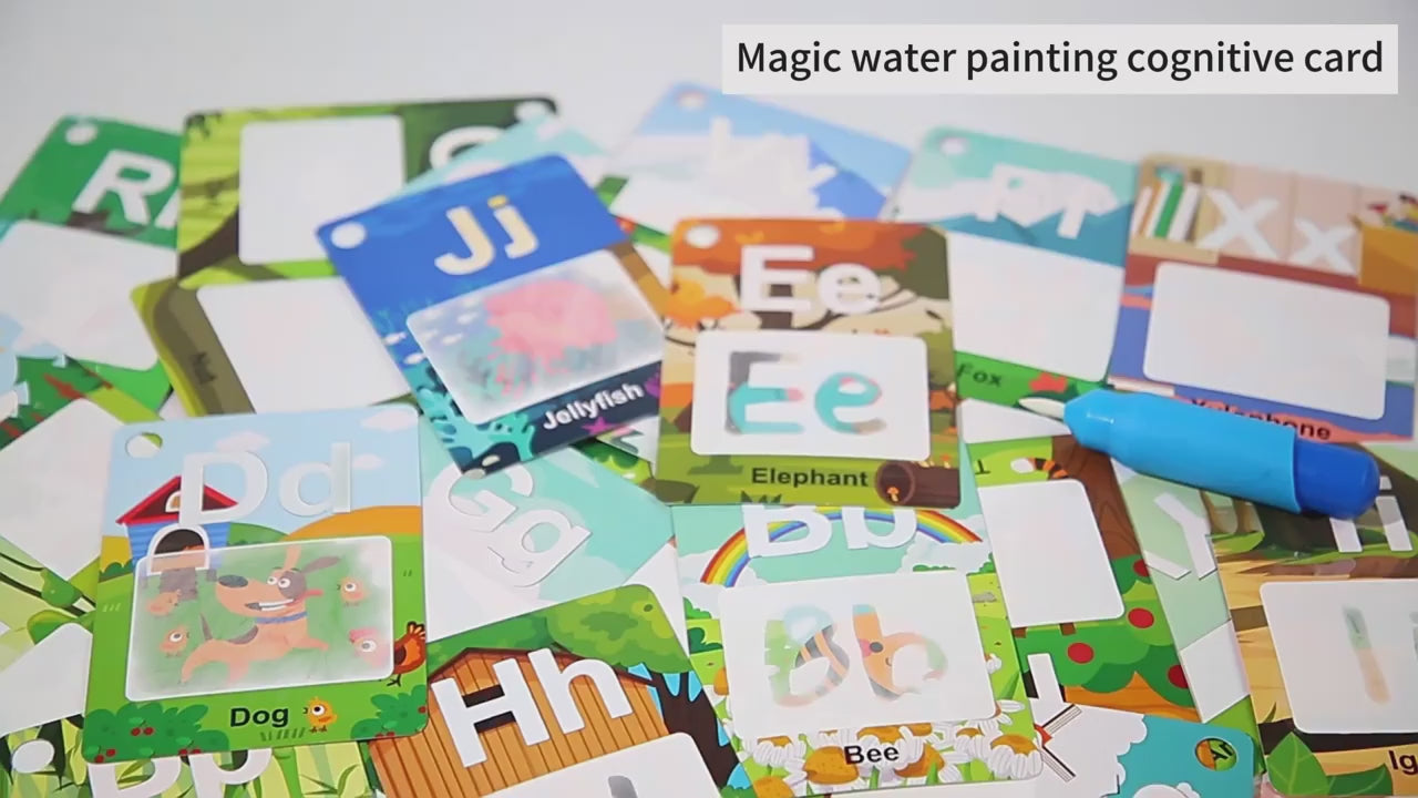 Magical Water Doodle Alphabet Painting Cards