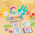 2-in-1 Wooden Alarm Clock Finger Game