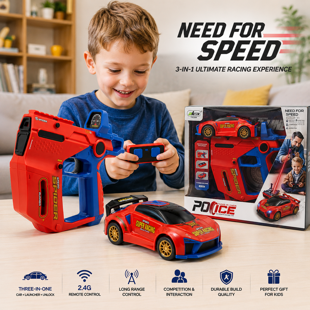 POICE 3-in-1 Remote Control Car Launcher