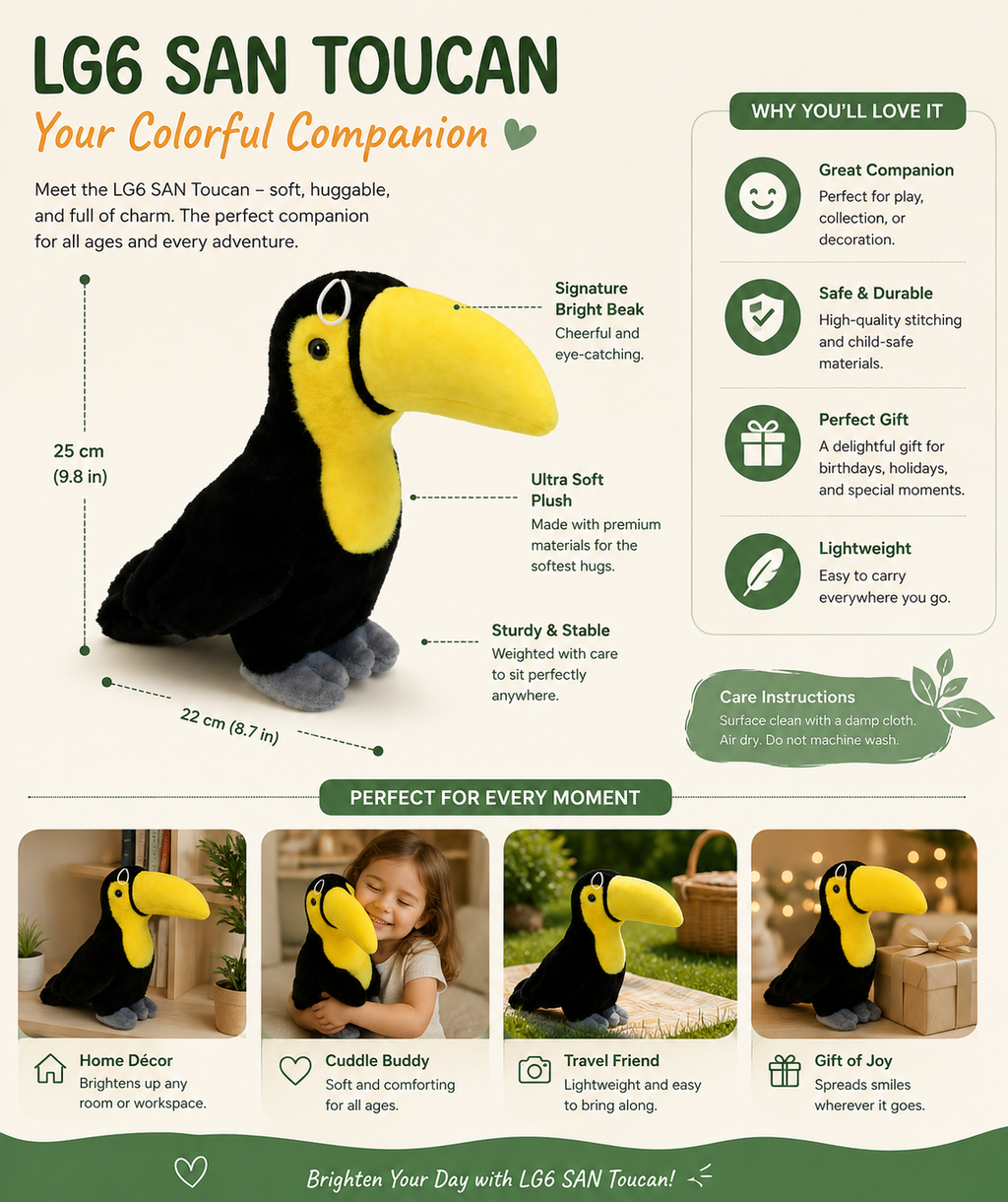 Toucan Bird Plush Toy