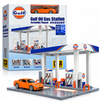 Gulf Oil Gas Station Assembly Playset with Toy Car