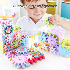 Battery-Powered Electric Building Block Gear Toy – Creative & Educational Playset
