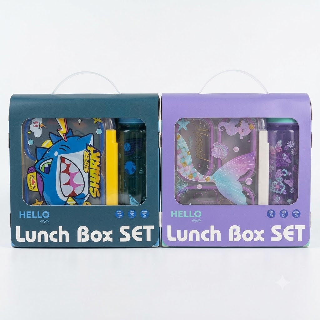 2 in 1  - Lunch Box Set - Premium Packaging