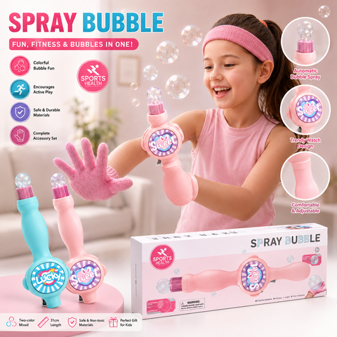 Spray Bubble Watch Toy for Kids – Automatic Bubble Blower Wrist Toy