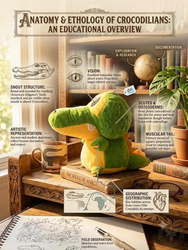 Crocodile Plush Toy - 21 Cm