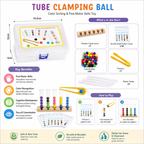 Wooden Tube Clamping Ball Montessori Educational Toy