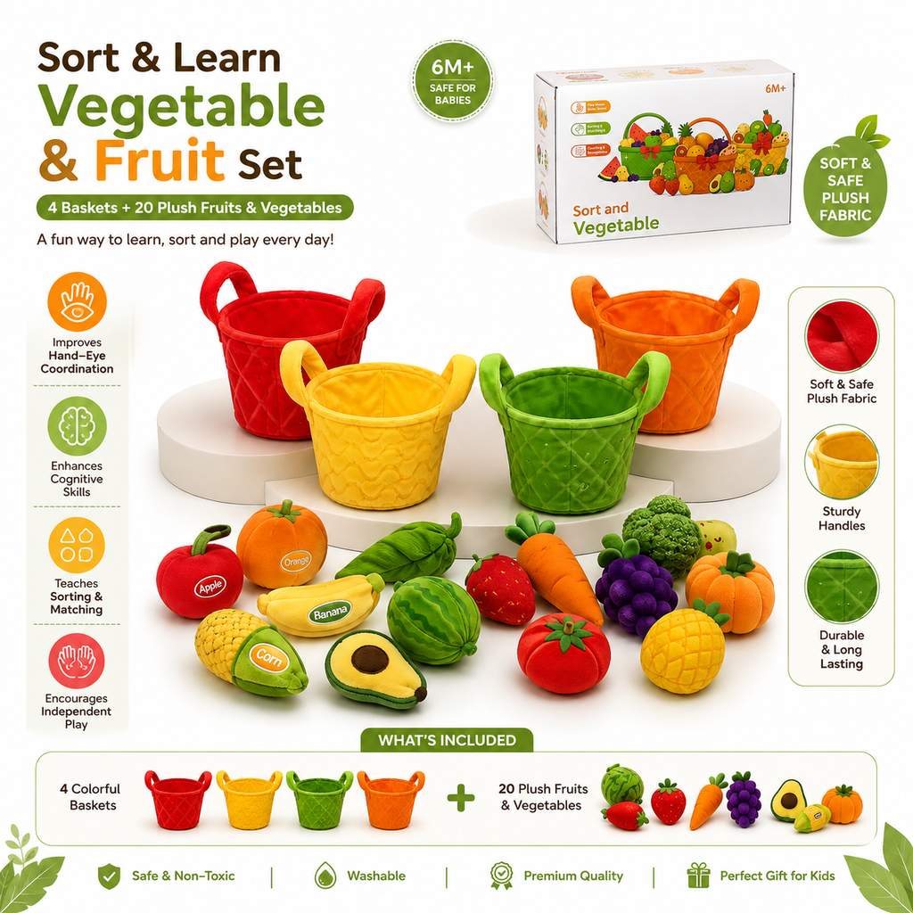 My First Vegetable Garden Plush Play Set