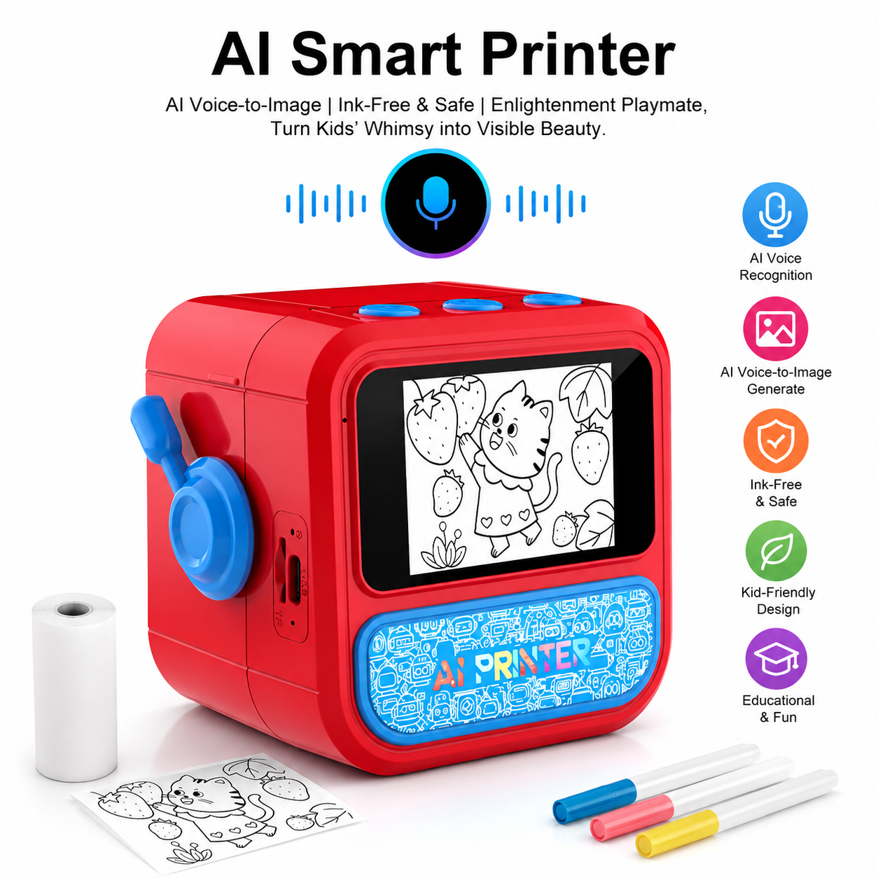 AI Voice Printer – Smart, Fun & Creative Printing for Kids