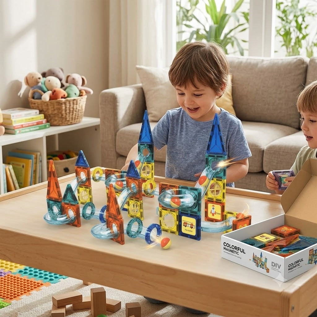 Magnetic Building Blocks Set – 42 Pcs