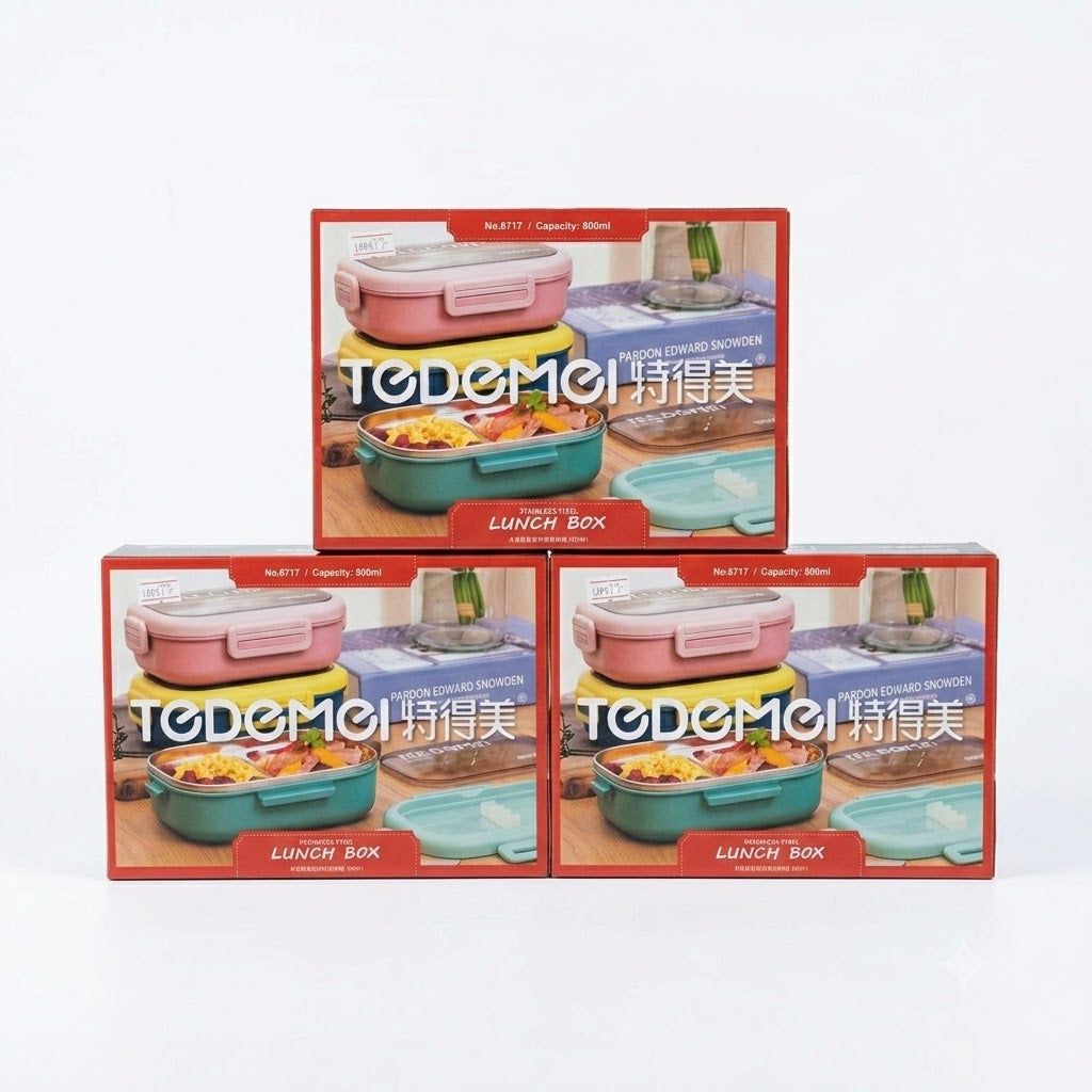 Tedemei Stainless Steel Lunch Box - Chopsticks & Spoon