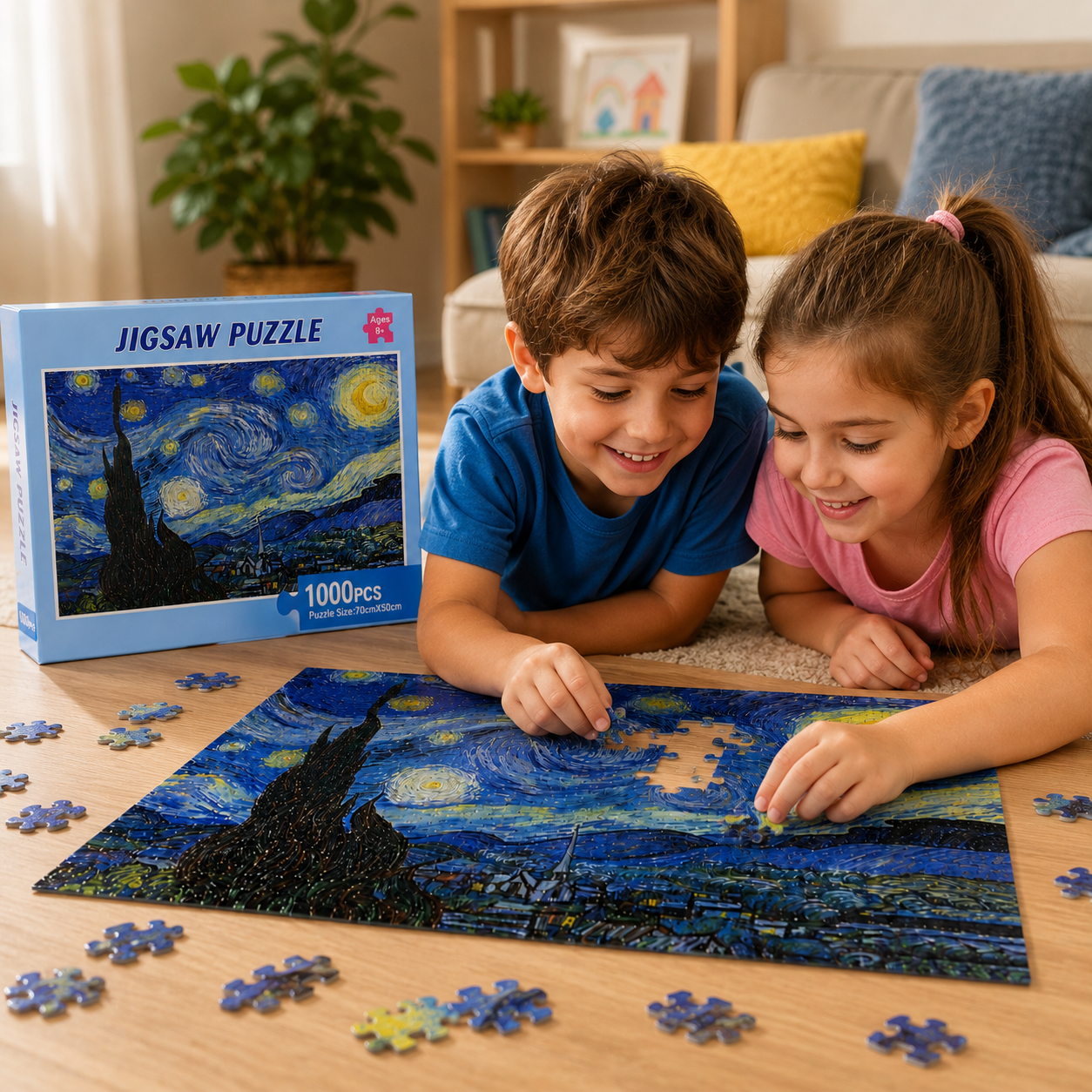 Starry Night Jigsaw Puzzle – Premium Puzzle for Kids & Adults - 1000-Piece