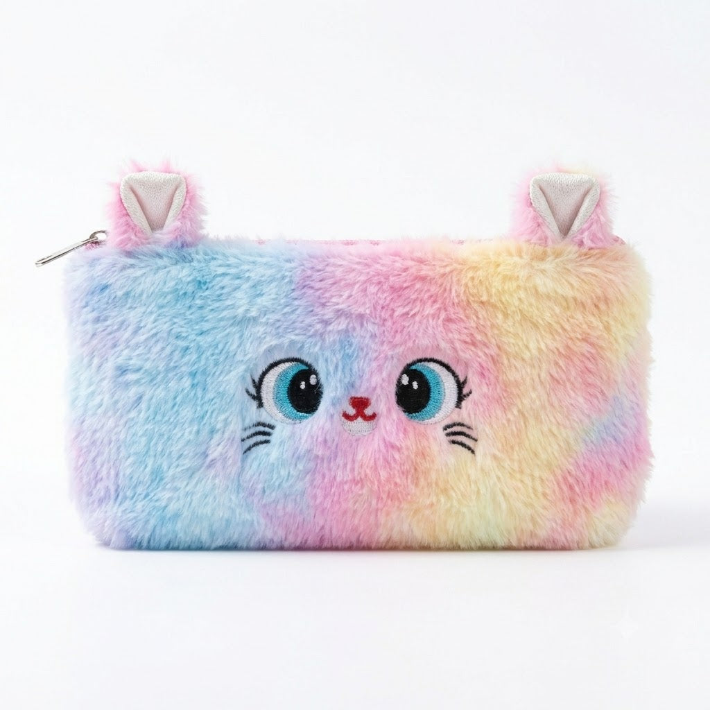 Cute Cat Pencil Case Plush - Storage Pouch Assorted Design