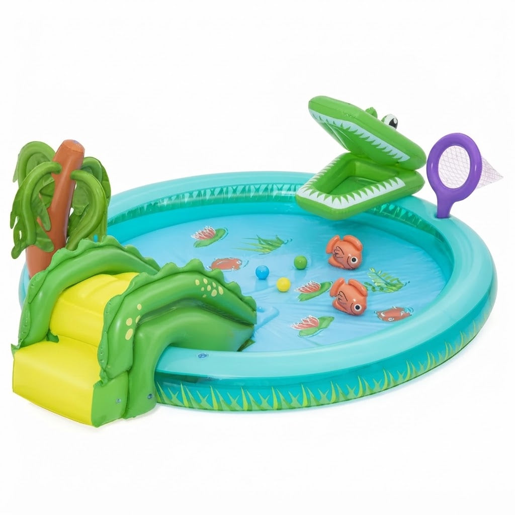 Crocodile Cove Play Center 7'4" x 71 x 28.5"/2.24m x 1.81 x 72cm