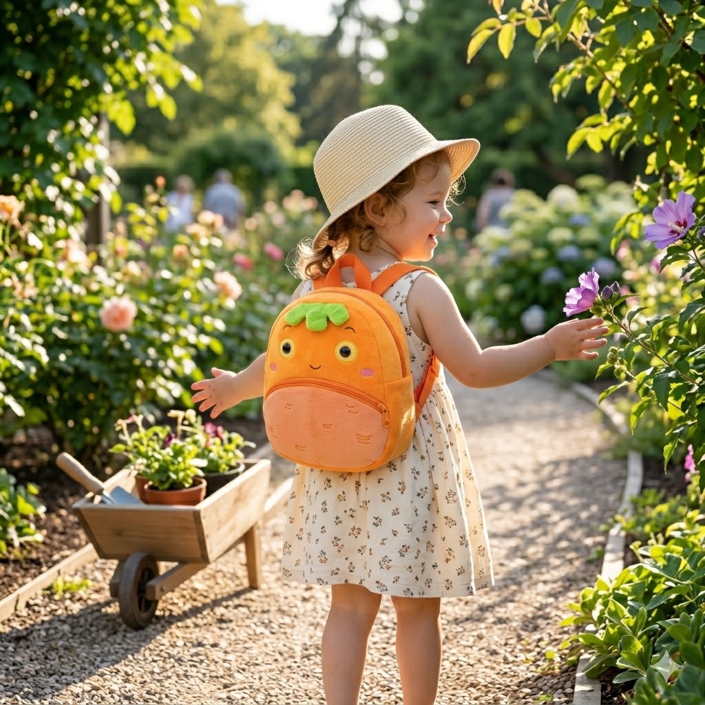 Cute Fruit Character Plush Backpack
