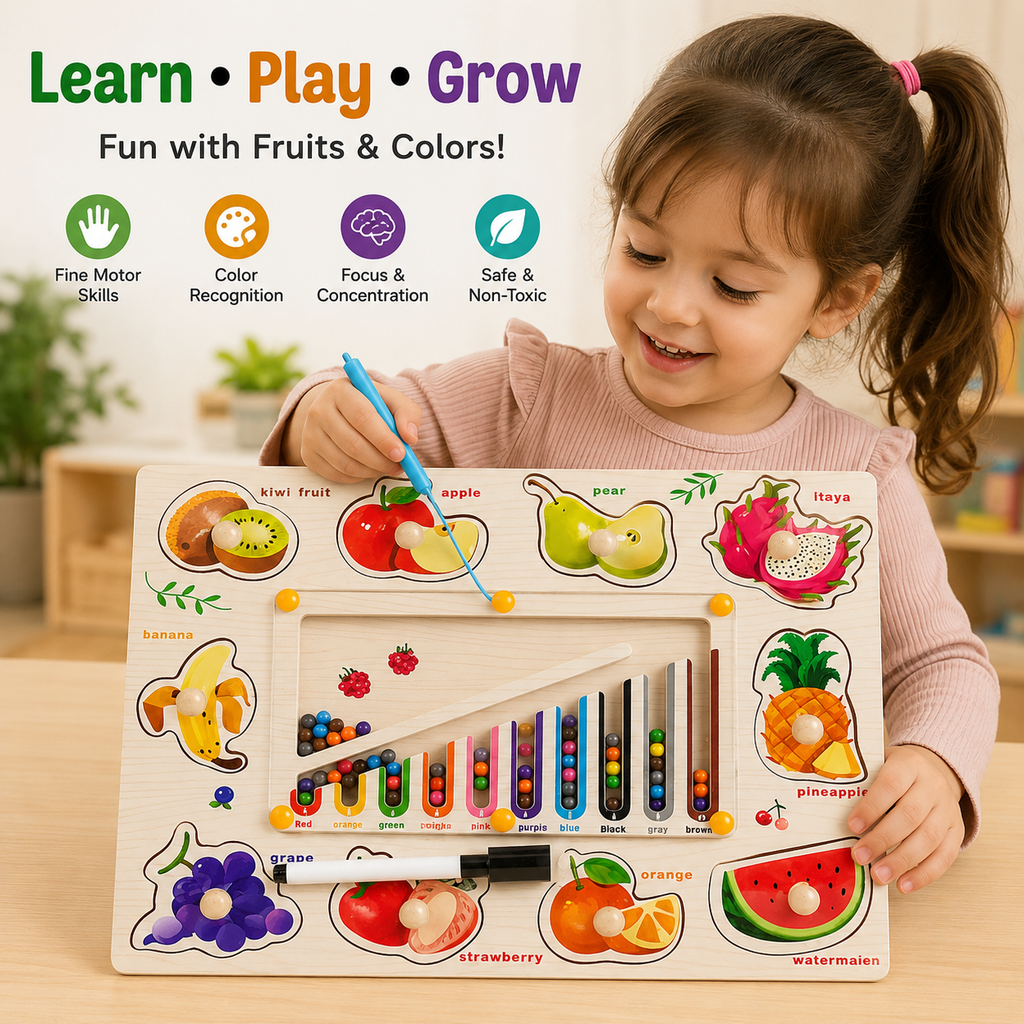Montessori Wooden Activity Board for Kids