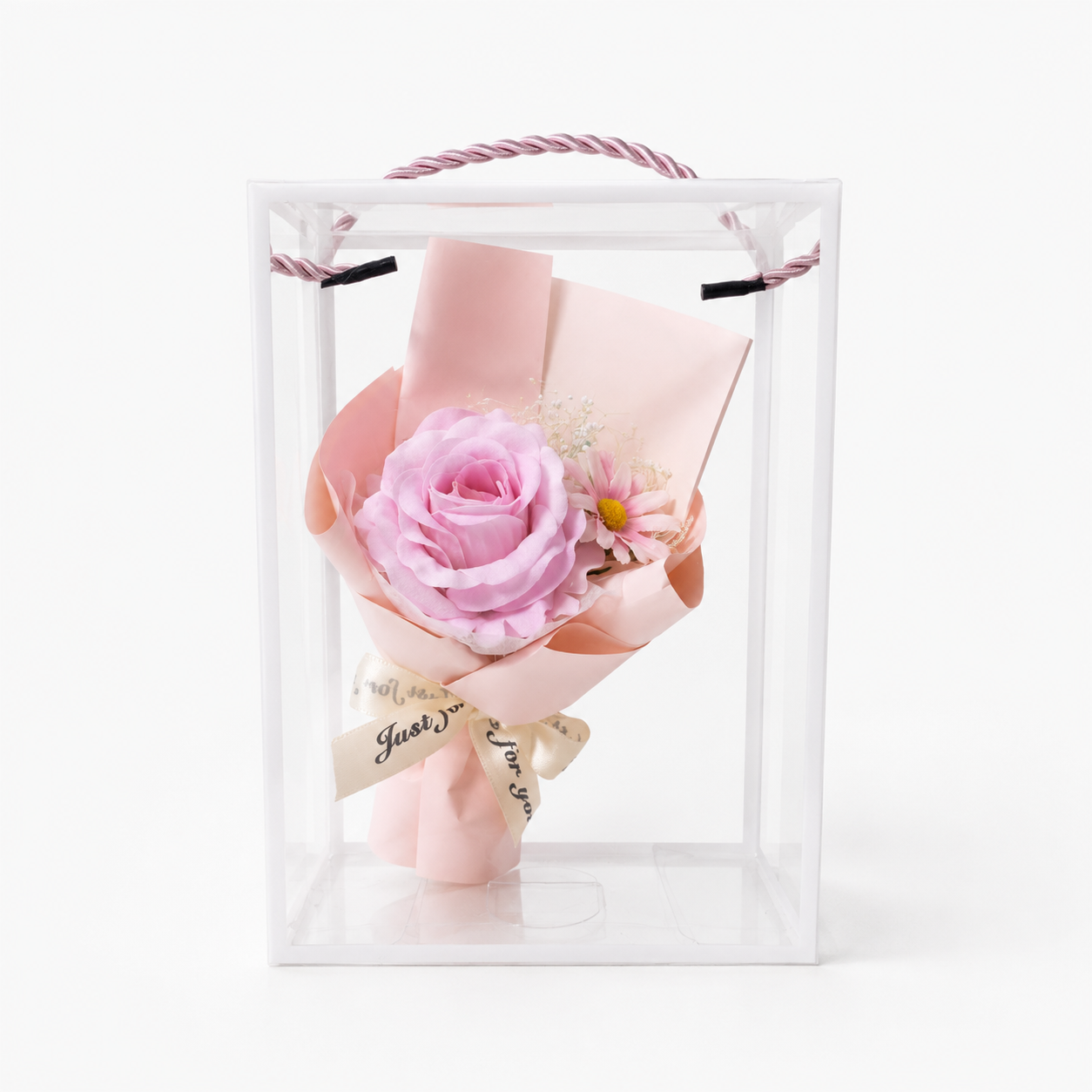 Mini Bouquet Gift set - Transparent Gift Box 19Cm