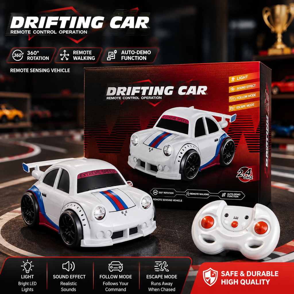Mini Racing Remote Control Car with Wireless Sensing, Follow & Escape Mode