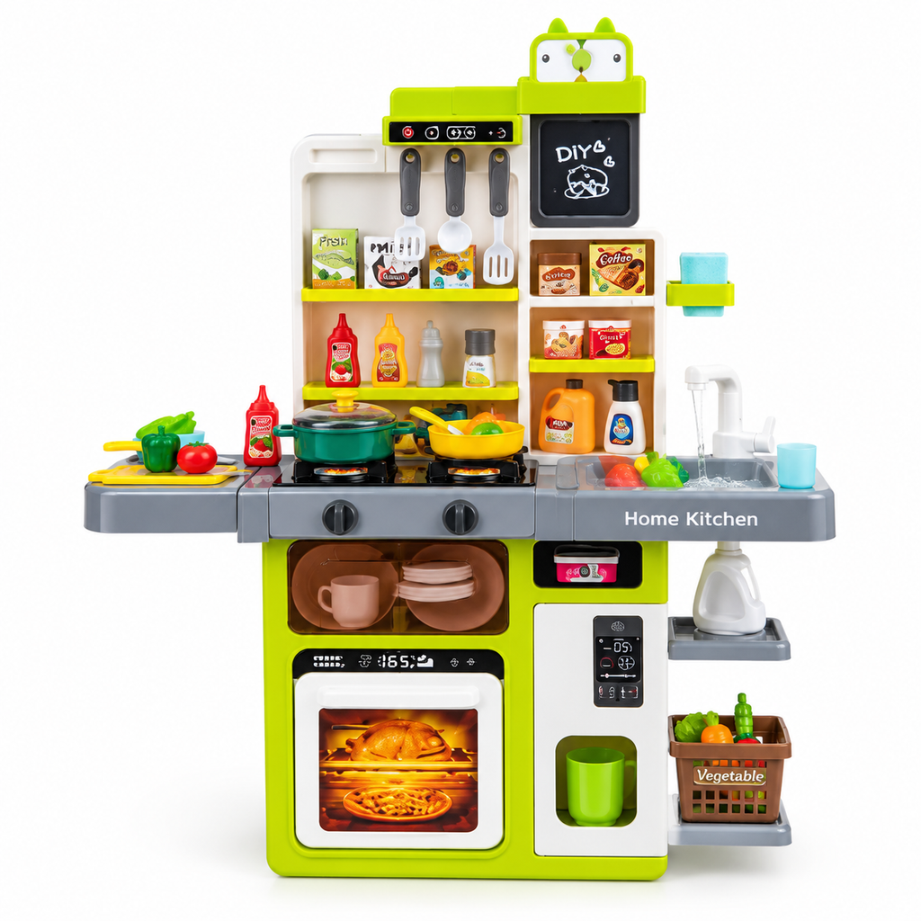 Kids Kitchen Play Set with Cooking Stove, Oven & Accessories – Educational Pretend Play Toy