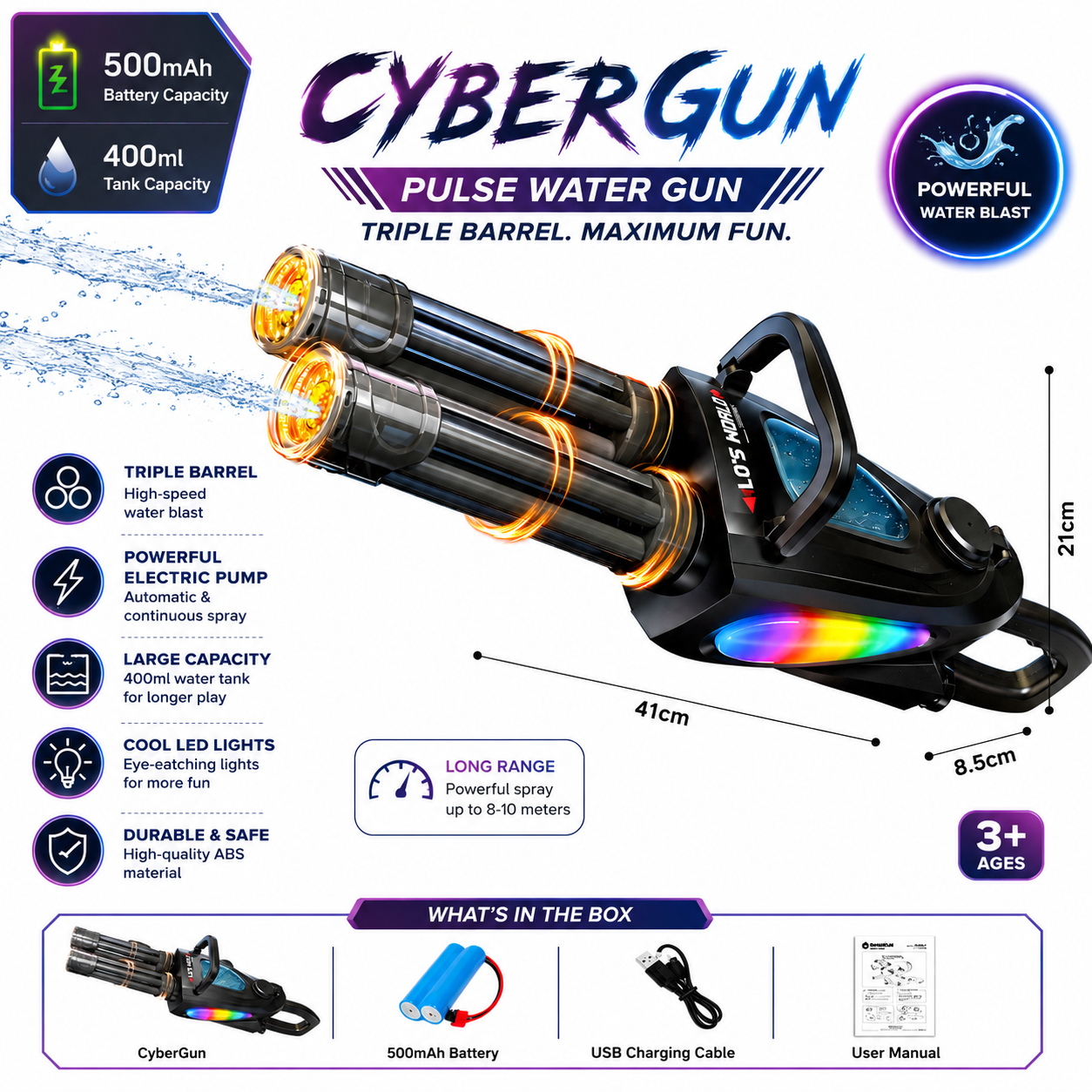 CyberGun Pulse Electric Water Gun for Kids