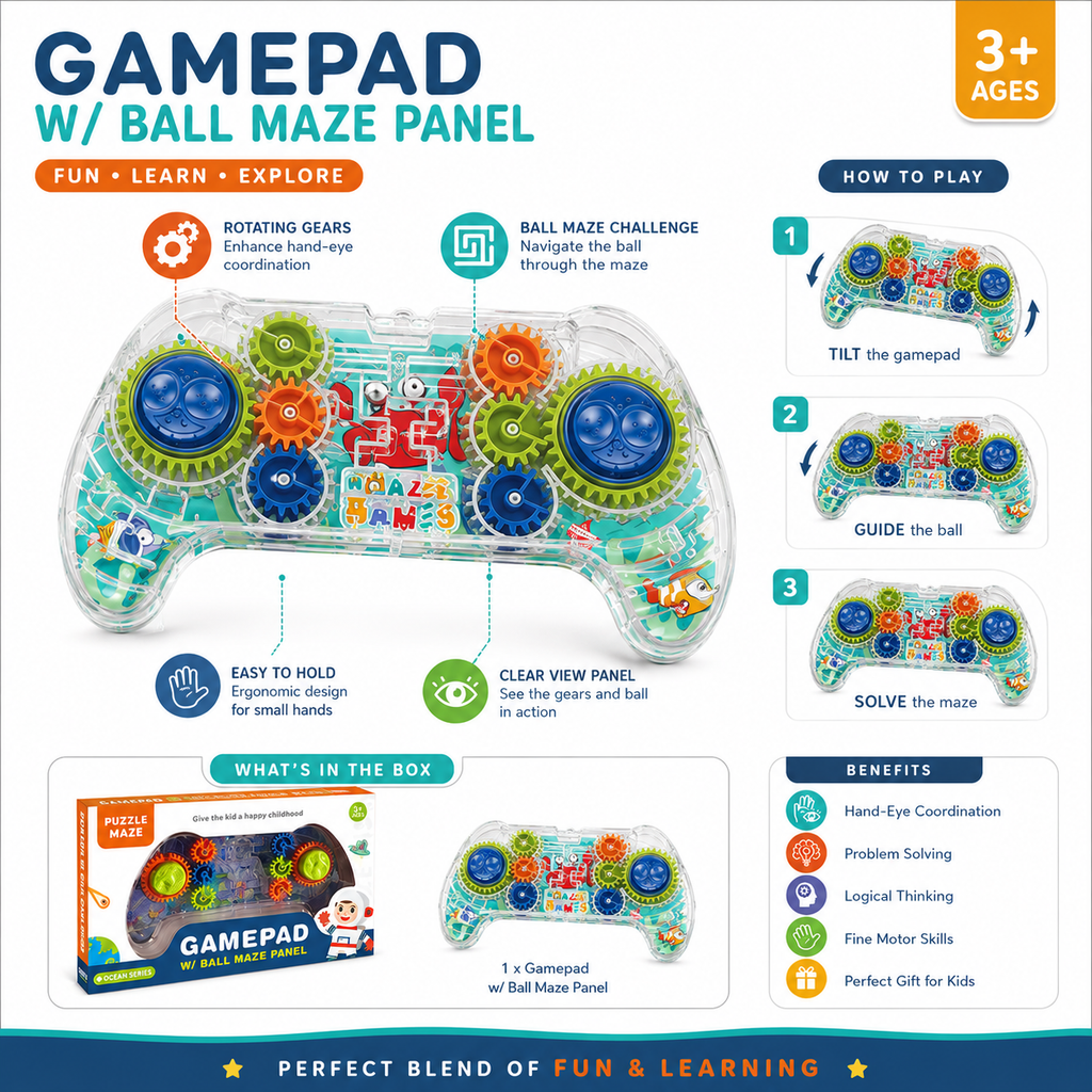 Gamepad Ball Maze Puzzle