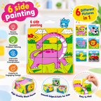 6-Sided Cartoon Puzzle Blocks – Montessori Educational Learning Toy for Kids