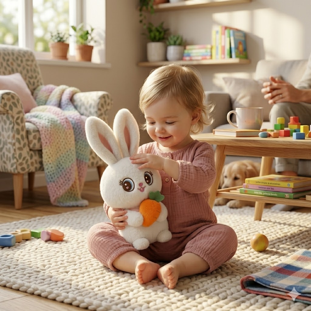 Cute Bunny Plush Toy with Carrot