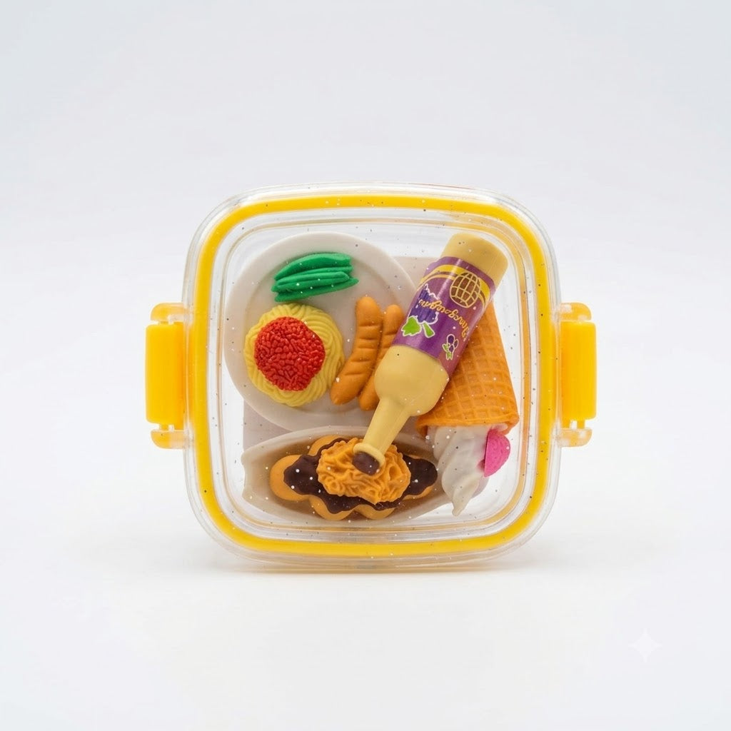 Cute Bento Box Eraser Set - Assorted Design