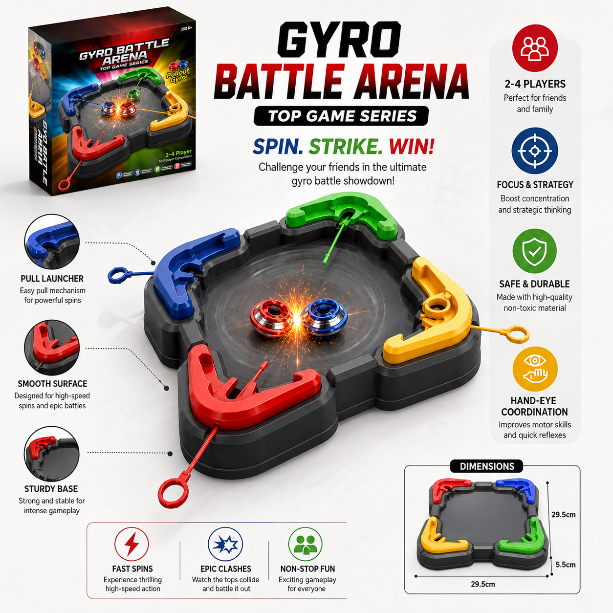 Gyro Battle Arena Spin Top Set