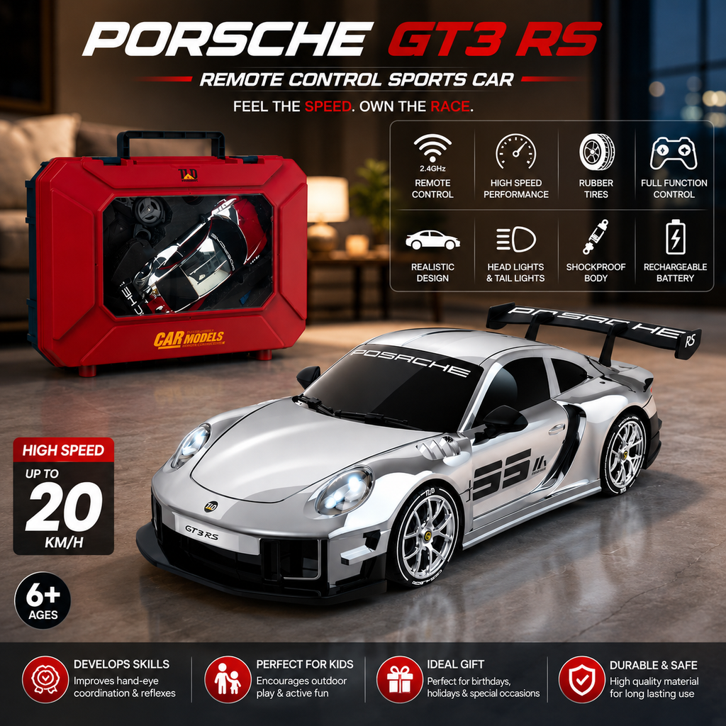 Porsche GT3 RS Remote Control Sports Car – 1:16 High-Speed RC Toy
