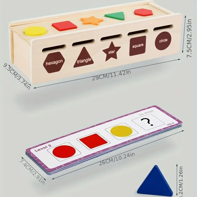 Wooden Montessori Colour and Shape Sorting Toy