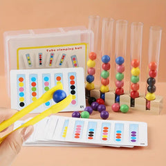 Wooden Beads Test Tube Toy – Montessori Learning Fun!