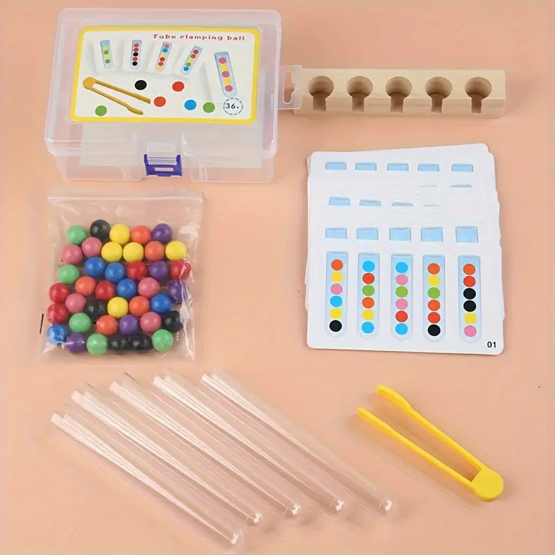 Wooden Beads Test Tube Toy – Montessori Learning Fun! - JustForKids