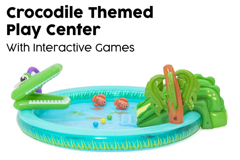 Crocodile Cove Play Center 7'4" x 71 x 28.5"/2.24m x 1.81 x 72cm