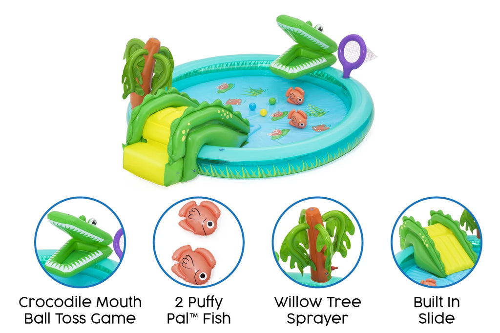 Crocodile Cove Play Center 7'4" x 71 x 28.5"/2.24m x 1.81 x 72cm