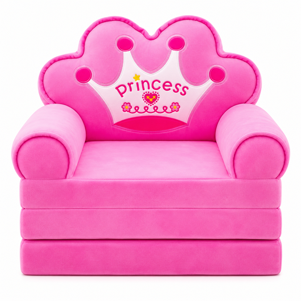 Cartoon Foldable Kids Sofa Chair – Soft 3-Layer Plush
