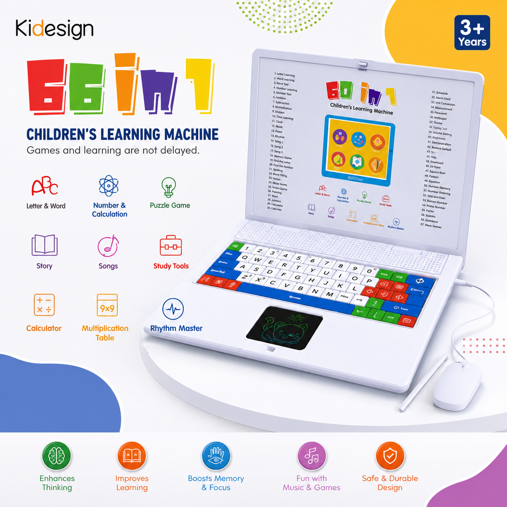 Children's Learning Machine – Educational Laptop for Kids - 60 in 1