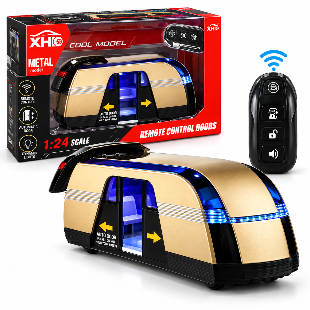 1:24 Remote Control Tesla Robovan Toy Bus with Automatic Doors, Lights & Sounds