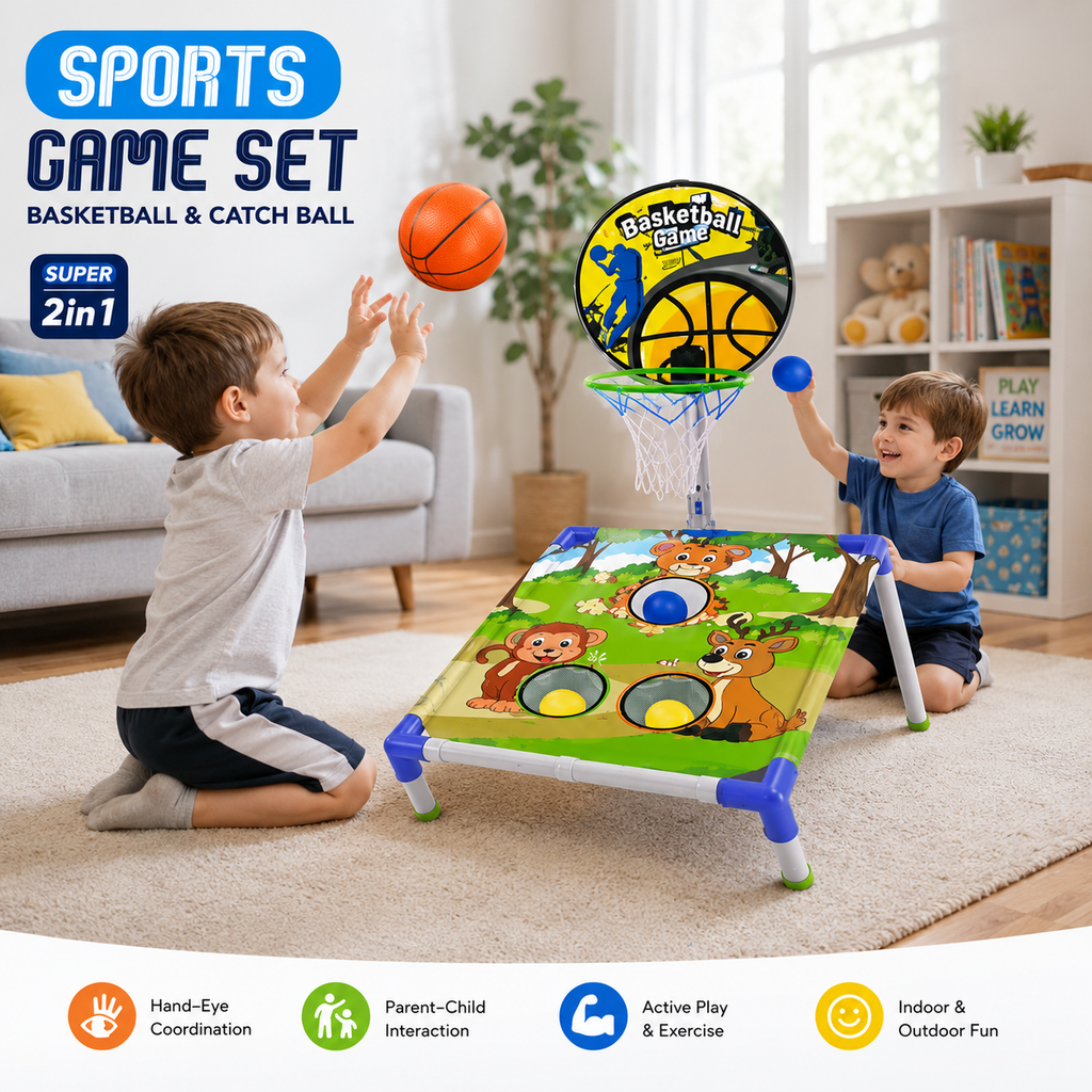Sports Game Set – Basketball & Catch Ball (2-in-1)