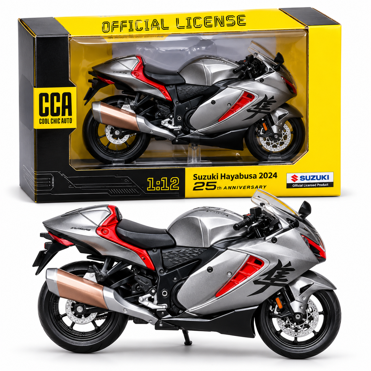 Suzuki Hayabusa 2024 1:12 Scale Die-Cast Motorcycle Model