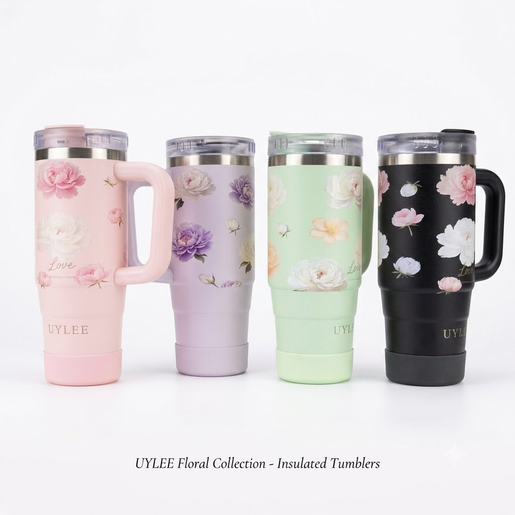 Floral Insulated Travel Mug – Elegant Style